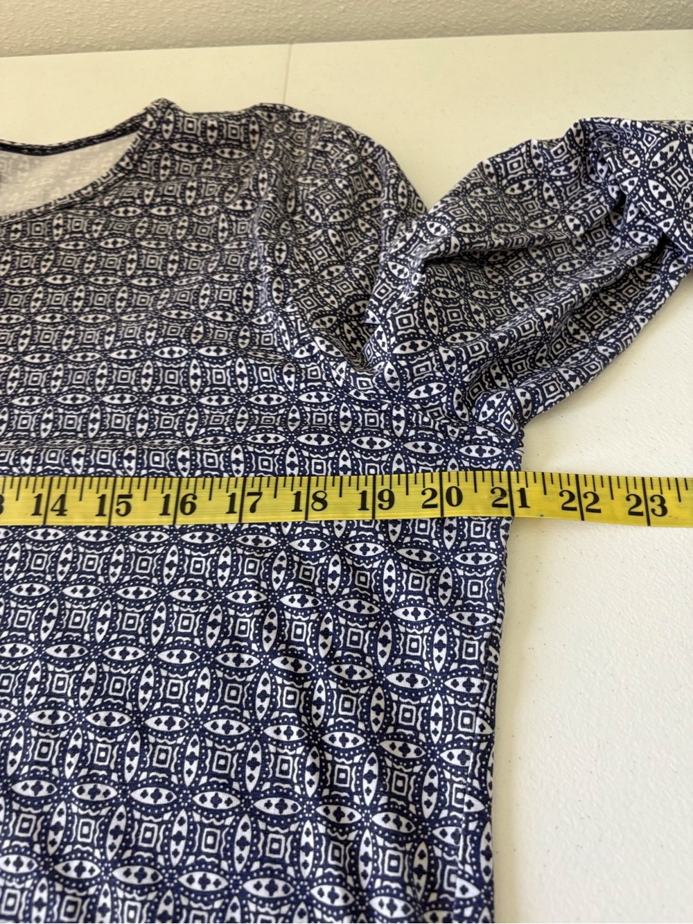 Coolibar Large Long Sleeve Everyday Tee UPF 50+ Navy White Sun Protection Casual - Picture 9 of 10